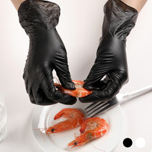 Load image into Gallery viewer, 100PCS Of Disposable Black Nitrile Gloves