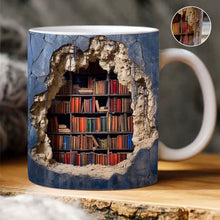 Load image into Gallery viewer, 3D Bookshelves Hole In A Wall Mug