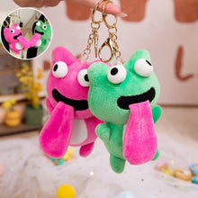 Load image into Gallery viewer, Cute Plush Sticking Out Tongue Frog Keychain