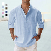 Load image into Gallery viewer, Men's Cotton Linen Casual Shirt