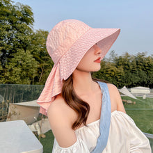 Load image into Gallery viewer, Women’s Wide Brim All-match Sun Hat with Neck Flap
