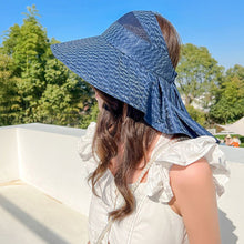 Load image into Gallery viewer, Women’s Wide Brim All-match Sun Hat with Neck Flap