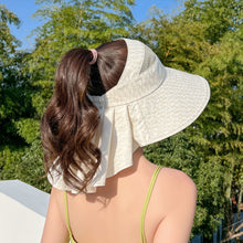 Load image into Gallery viewer, Women’s Wide Brim All-match Sun Hat with Neck Flap
