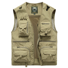 Load image into Gallery viewer, Breathable Mesh Zip Cargo Vest