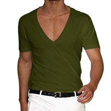 Load image into Gallery viewer, Men's Basic Deep V-Neck Cotton Short Sleeve T-Shirt