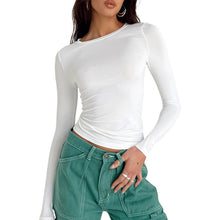 Load image into Gallery viewer, Women's Long Sleeve T Shirts Crew Neck Slim Fit Tops