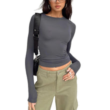 Load image into Gallery viewer, Women's Long Sleeve T Shirts Crew Neck Slim Fit Tops